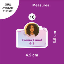 School Labels Package_ Avatar Girl