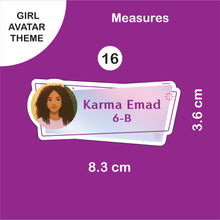 School Labels Mini Package_ Avatar Girl