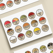 Biege spices labels sheets _ ملصقات توابل بيج