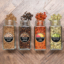 Black spices waterproof labels _ ملصقات توابل أسود