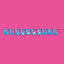 Birthday Party Mermaid Flag Bunting Customized -  زينة أعلام معلقة بتصميم ميرميد باسم طفلك