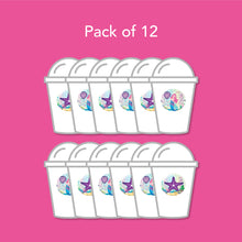 12 Disposable Plastic printed Cups Mermaid theme - مجموعة من ١٢ كوب بلاستيك مطبوعة تصميم ميرميد