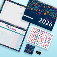 Monthly desk planner Mosaic - مخطط مكتب شهري موزايك