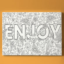 Coloring Canvas Frame - Enjoy