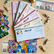 Eid Money Cheque Envelopes /Set of 6  - أظرف العيدية و الصدقة على شكل شيك بنكي/ مجموعة من ٦