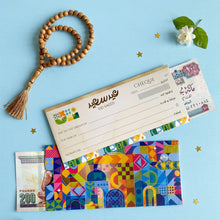 Eid Money Cheque Envelopes /Set of 6  - أظرف العيدية و الصدقة على شكل شيك بنكي/ مجموعة من ٦