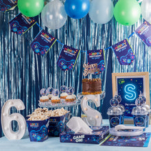 Birthday Backdrop with Glittering Tassels Blue color - خلفية عيد الميلاد شراشيب لامعة لون أزرق