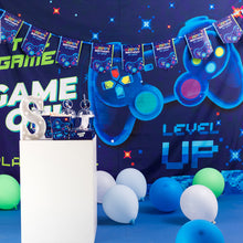 Birthday Fabric Backdrop Gamer theme  - خلفية عيد ميلاد قماش تصميم جيمر