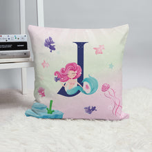 Mermaid Personalized Letters Cushion Cover - Inspiring Kids -  غطاء خدادية الأحرف ميرميد
