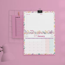 Monthly desk planner Flowers - مخطط مكتب شهري زهور