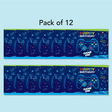 Birthday Disposable Placemats set of 12 Gamer theme - مجموعة من ١٢ مفرش ورق فردي للإستخدام مرة واحدة في أعياد الميلاد بتصميم جيمر