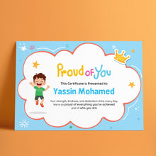 Certificate of achievements boys - شهادة تقدير الانجازات  أولادي